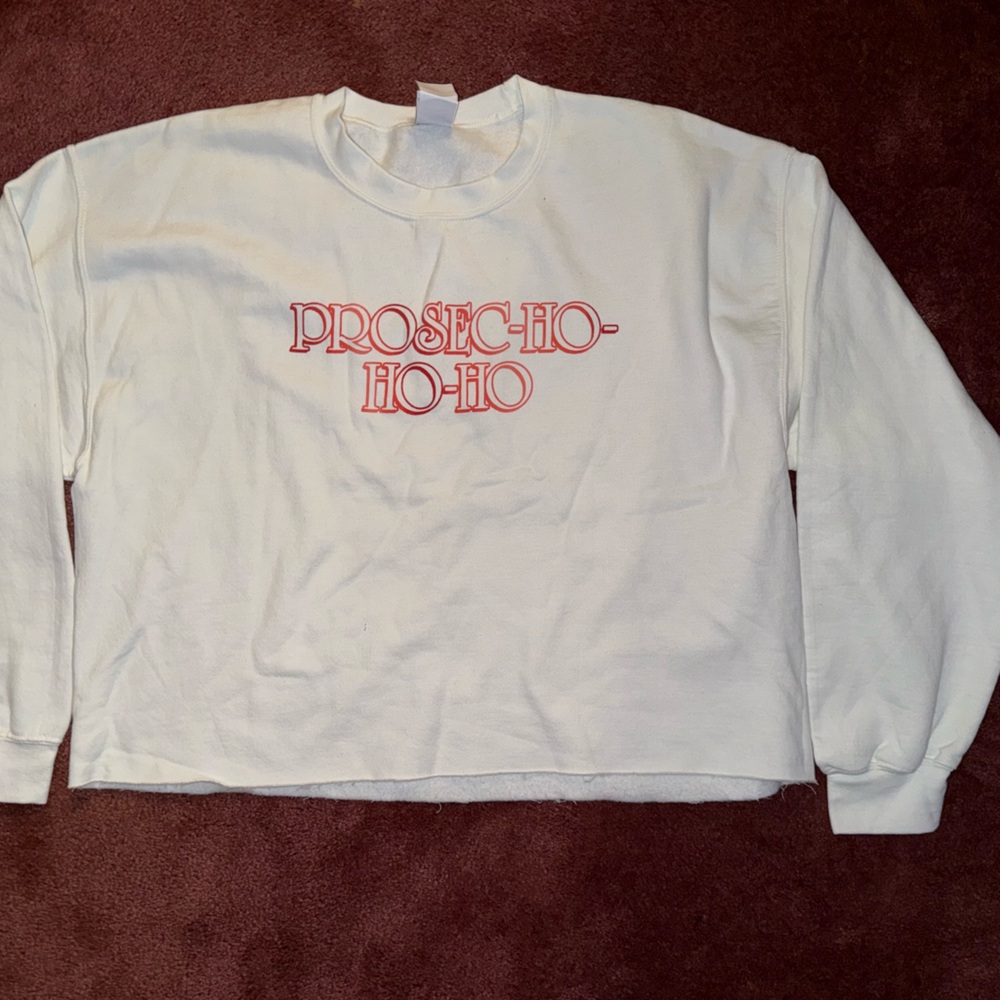 Prosec-Ho-Ho-Ho Crew Neck Sweatshirt - Picture 1 of 4